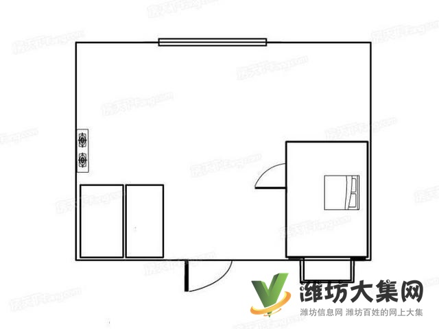 萬達近 1室1廳1衛精裝修拎包入住