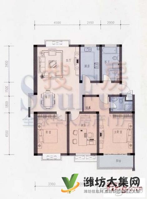 北宮街北關小學近多層137平3室朝陽精裝帶地下室7
