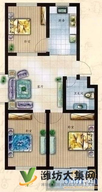 大型社區(qū)金都花園多層1樓3室,精裝出稅拎包入住!